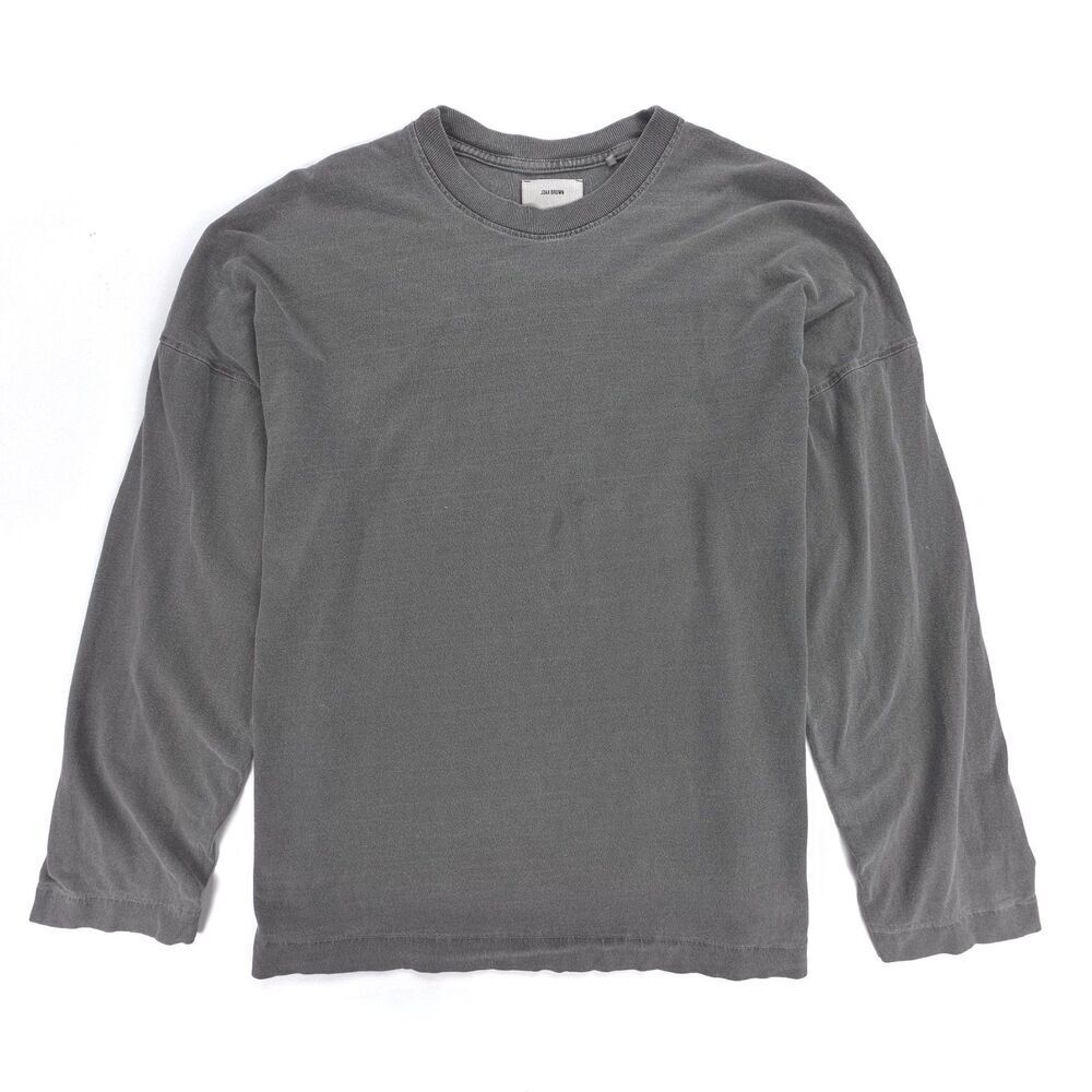JOAH BROWN Vintage Oversized Long Sleeve Cotton Crew Minimal Clean Girl 90s Y2k